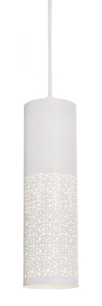 Ash LED Perforated Pendant - White