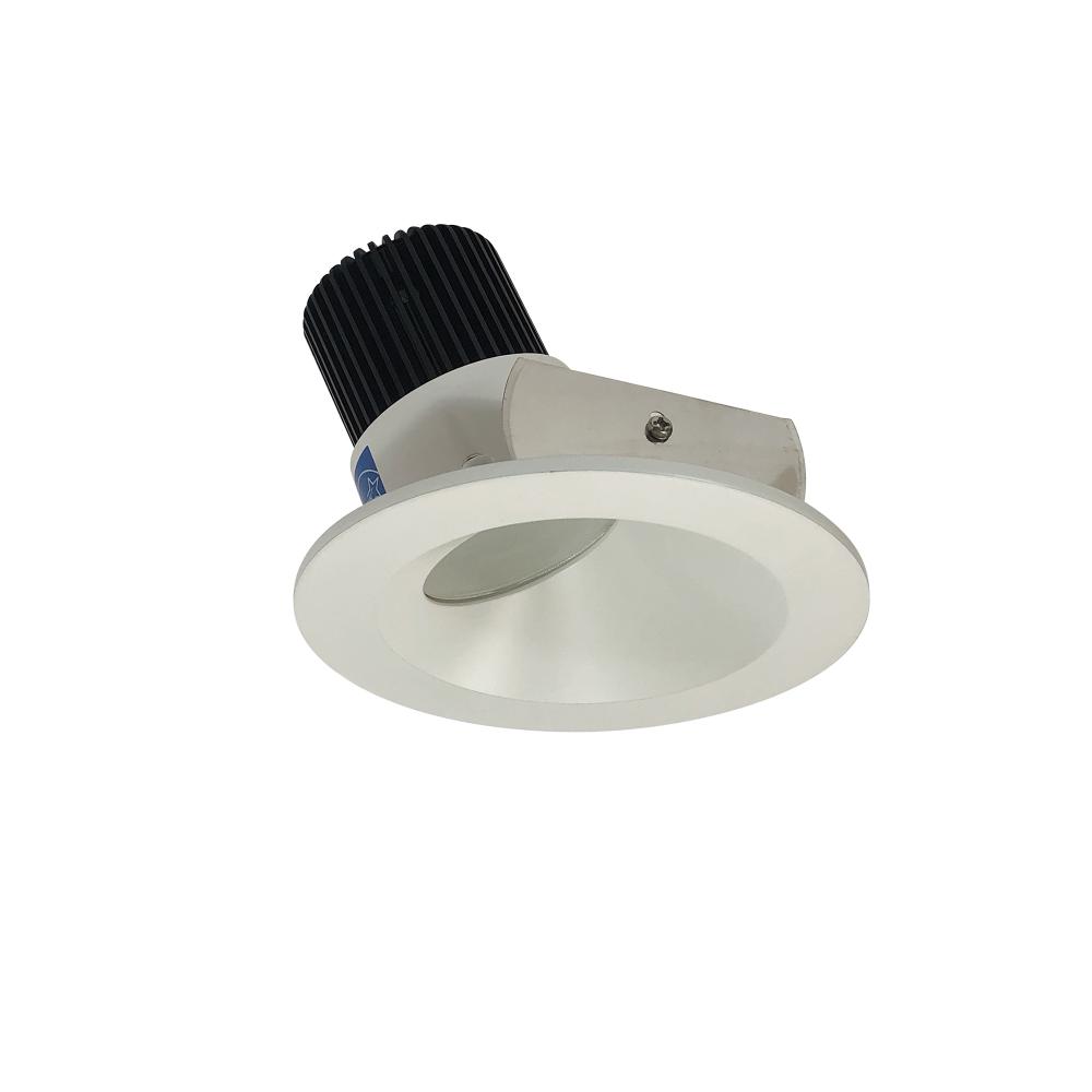 4" Iolite LED Round Wall Wash, 1000lm / 14W, 3000K, Matte Powder White Reflector / Matte Powder