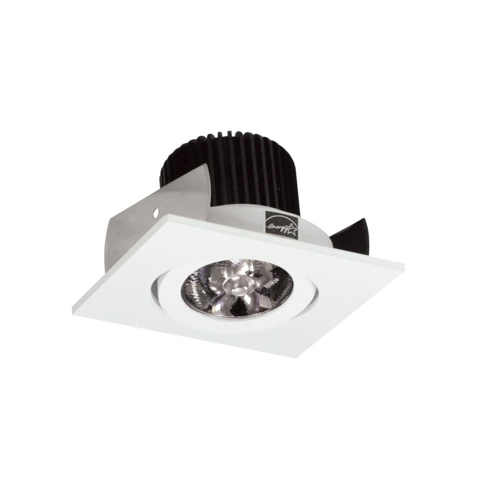 2" Iolite LED Square Adjustable Gimbal, 10-Degree Optic, 800lm / 12W, 4000K, Matte Powder White