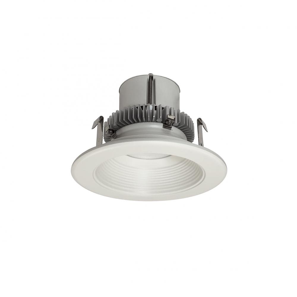 4" Cobalt Click LED Retrofit, Baffle, 1000lm / 12W, 2700K, White Baffle / White Flange