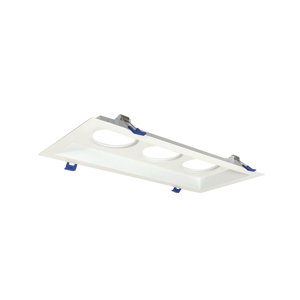 MLS 3-Head Plate for 2" M2 LED Series, Matte Power White