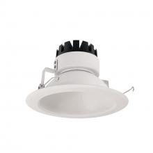 Nora NRM3-61L235FWW - 6" Marquise III Round Open Reflector, 1500lm, 3500K, Flood Optic, White Reflector/White Flange