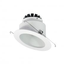 Nora NRM3-6S1L130FW - 6" Marquise III Round Slope Reflector, 900lm, 3000K, Flood Optic, White Reflector/White Flange