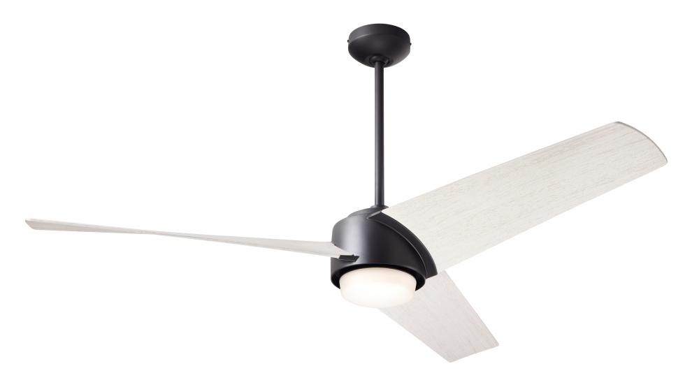 Ambit DC Fan- Matte Black Finish; 56" Whitewash Blades; 17W LED (Matte Black Trim)