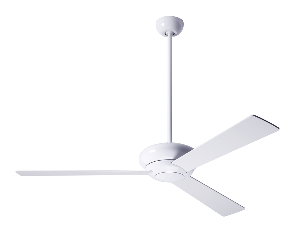 Altus Fan; Gloss White Finish; 42" Black Blades; No Light; Fan Speed Control