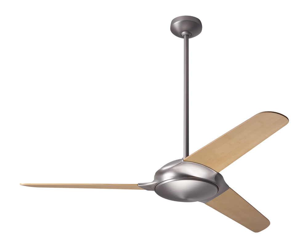 Flow Fan; Matte Nickel Finish; 52" Bamboo Blades; No Light; Fan Speed and Light Control (3-wire)