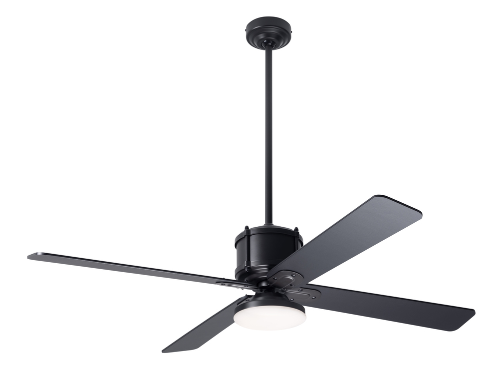 Industry DC Fan; Dark Bronze Finish; 50" Silver Blades; 20W LED Open; Wall Control