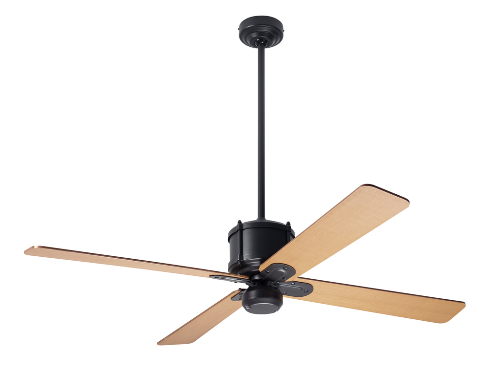 Industry DC Fan; Dark Bronze Finish; 50" Maple Blades; No Light; Wall Control