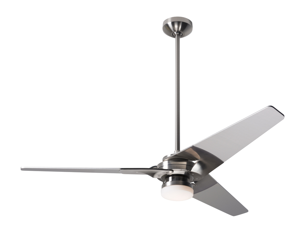 Torsion Fan; Bright Nickel Finish; 52" Graywash Blades; 17W LED; Fan Speed and Light Control (3-