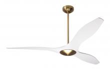 Modern Fan Co. BRI-SBMW-56-NL-CC - IC/Brisa DC Fan- Satin Brass/Matte White Finish; 56" Matte White Blades; No Light