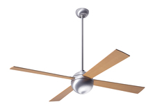 Modern Fan Co. BAL-BA-52-MP-NL-001 - Ball Fan; Brushed Aluminum Finish; 52" Maple Blades; No Light; Fan Speed Control