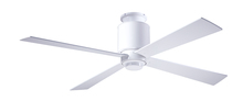 Modern Fan Co. LAP-FM-GW-50-BK-NL-001 - Lapa Flush Fan; Gloss White Finish; 50" Black Blades; No Light; Fan Speed Control