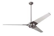 Modern Fan Co. TOR-BN-62-BK-NL-001 - Torsion Fan; Bright Nickel Finish; 62" Black Blades; No Light; Fan Speed Control