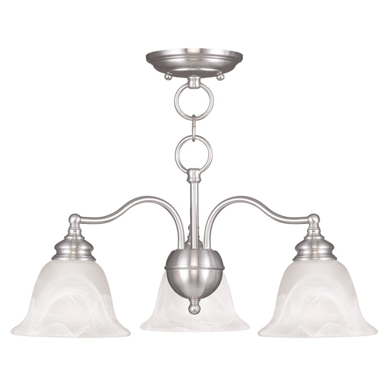 3 Light BN Chandelier/Ceiling Mount