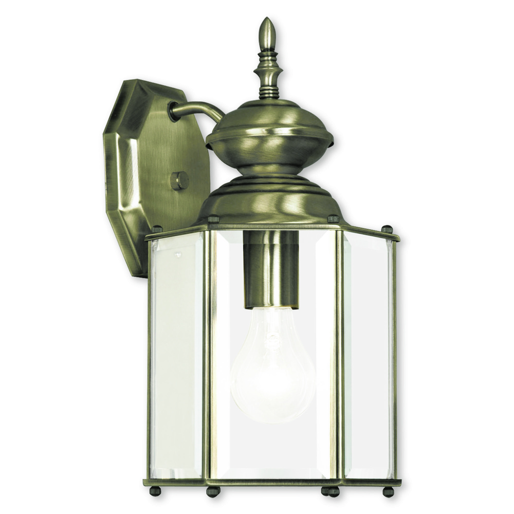 1 Light AB Outdoor Wall Lantern