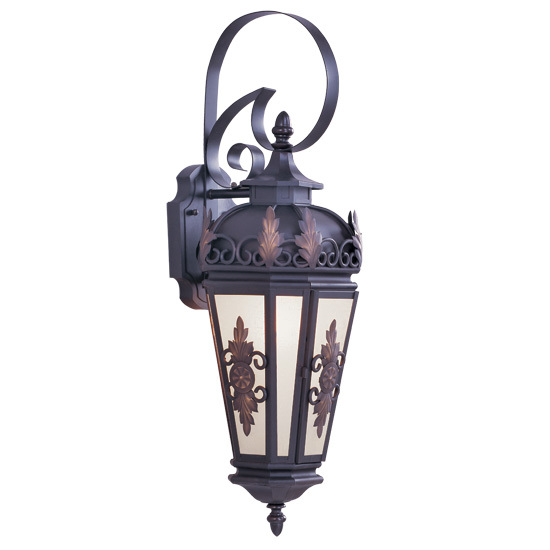 1 Light Bronze Outdoor Wall Lantern