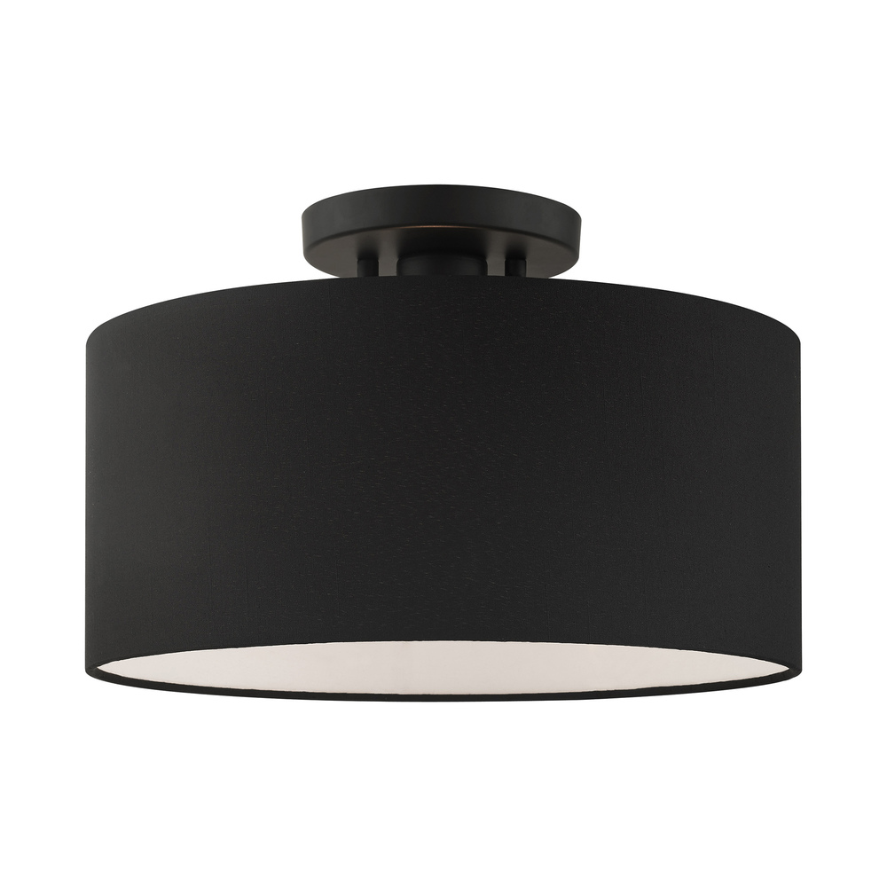 1 Lt Black  Semi Flush