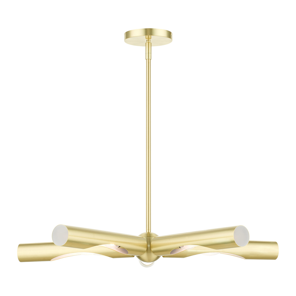 5 Lt Satin Brass  Chandelier