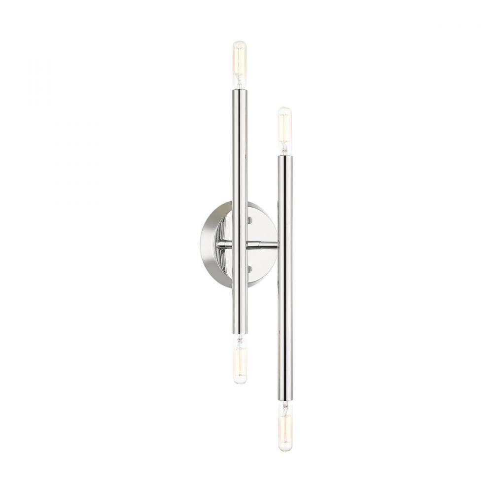 4 Lt Polished Chrome ADA Wall Sconce