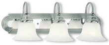 Livex Lighting 1003-95 - 3 Light BN w/ CH Insert Bath Light