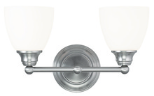 Livex Lighting 13662-91 - 2 Light Brushed Nickel Bath Light