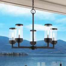 Livex Lighting 20725-14 - 5 Lt Textured Black Outdoor Chandelier