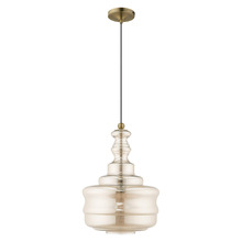 Livex Lighting 41225-01 - 1 Lt Antique Brass Mini Pendant