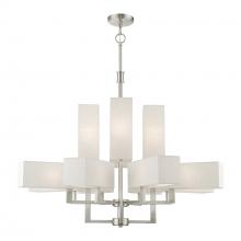 Livex Lighting 42669-91 - 12 Light Brushed Nickel Extra Large Foyer Chandelier