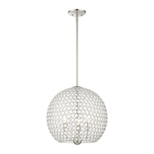 Livex Lighting 45723-91 - 3 Lt Brushed Nickel Pendant