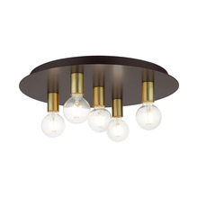 Livex Lighting 45875-07 - 5 Lt Bronze Flush Mount