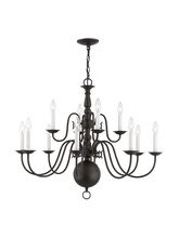 Livex Lighting 5014-07 - 12 Light Bronze Chandelier