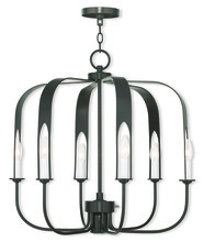 Livex Lighting 51936-92 - 6 Light + 1 Light EBZ Chandelier