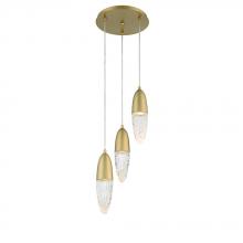 Eurofase Blue US 43858-035 - Ecrou 3 Light Chandelier in Gold