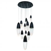 Eurofase Blue US 43859-022 - Ecrou 12 Light Chandelier in Black