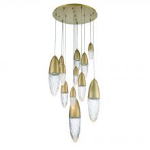 Eurofase Blue US 43859-038 - Ecrou 12 Light Chandelier in Gold