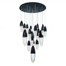 Eurofase Blue US 43860-025 - Ecrou 22 Light Chandelier in Black