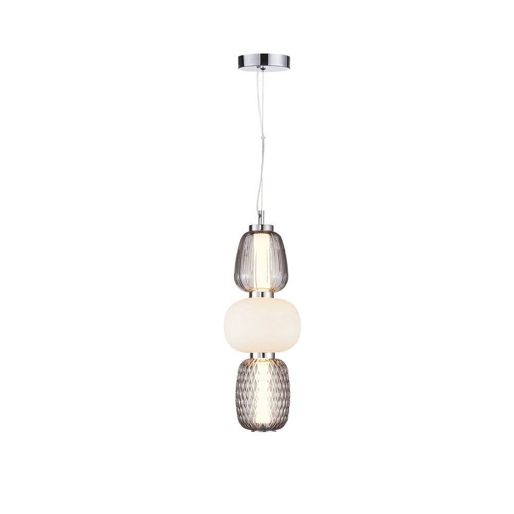 Cyra Collection 1-Light Triple Shade Pendant Chrome