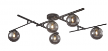  AC11975SM - Modena Collection 5-Light Semi-Flush Mount Black