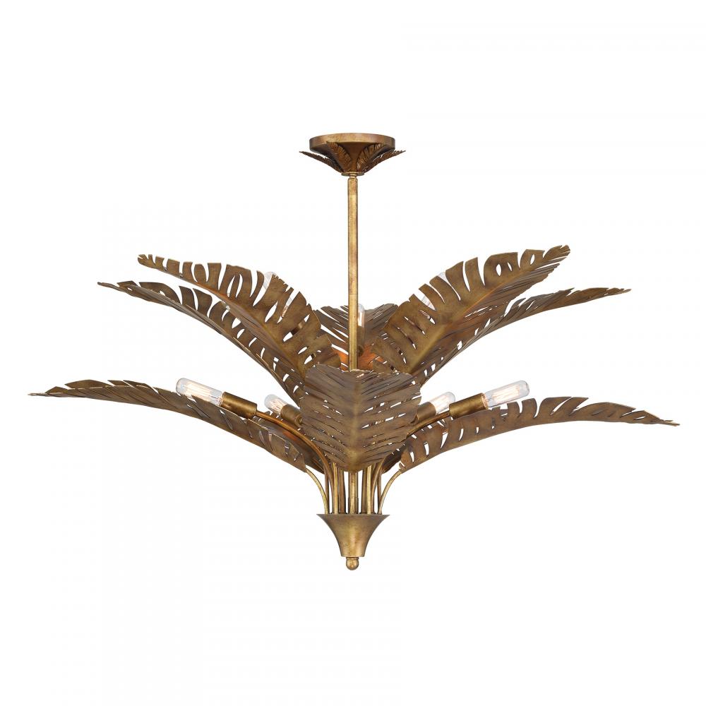 Palmera 10-Light Chandelier in Gold Vein by Breegan Jane