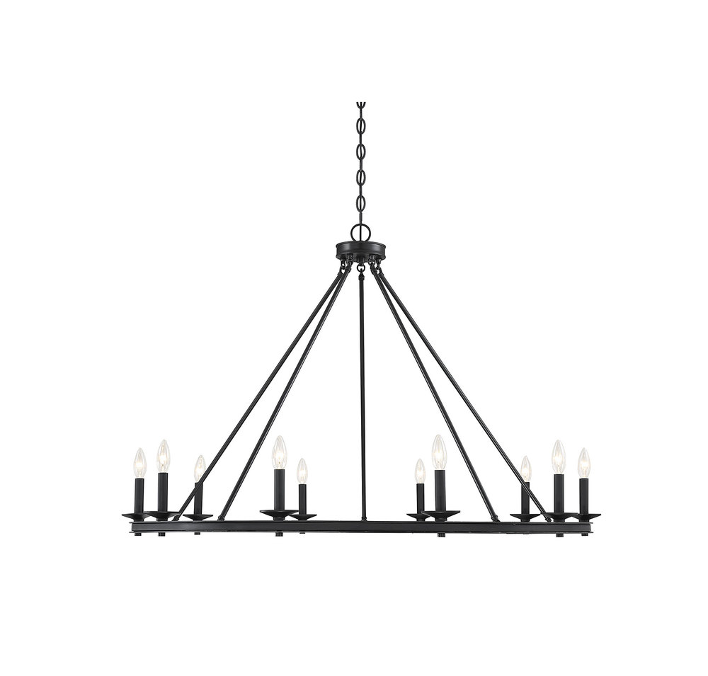 Middleton 10-Light Chandelier in Matte Black