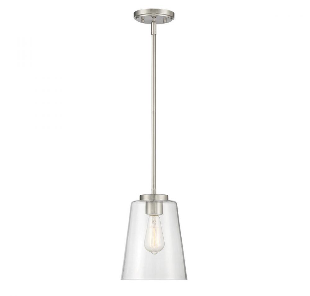 Calhoun 1-Light Pendant in Satin Nickel