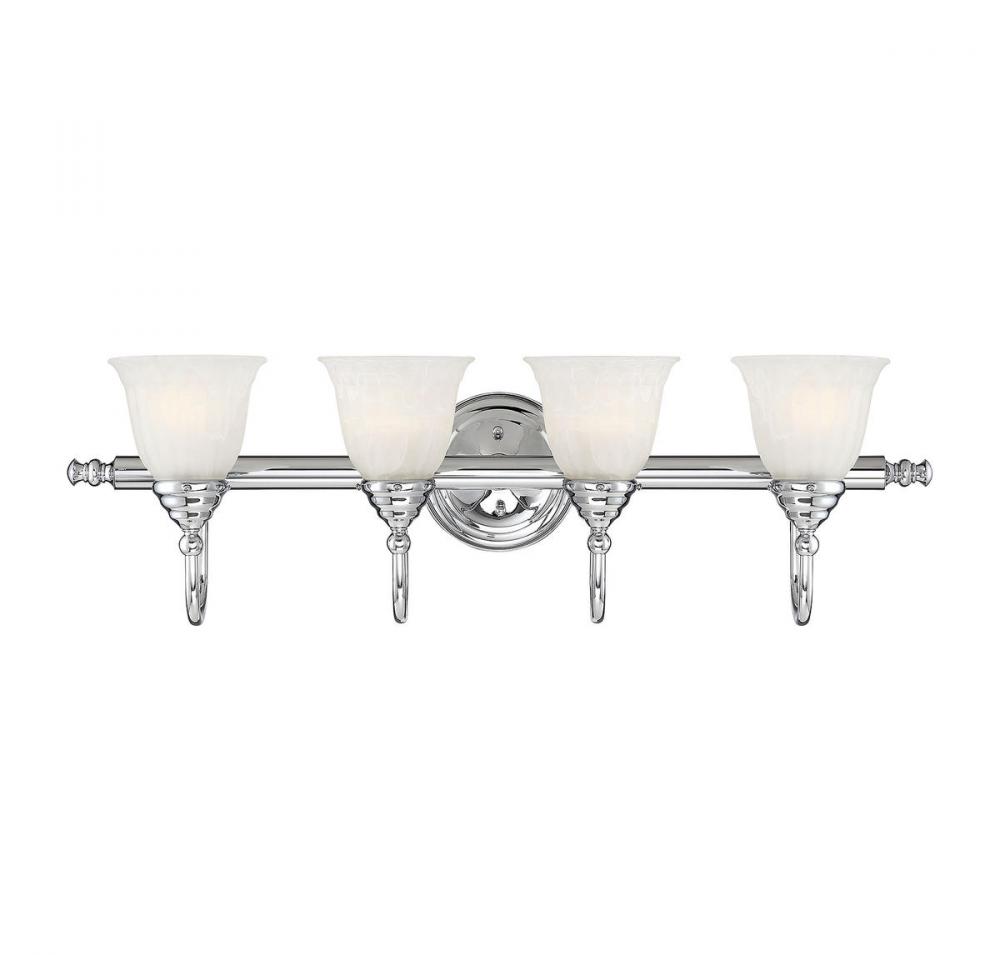 Brunswick 4-Light Bathroom Vanity Light in Chrome