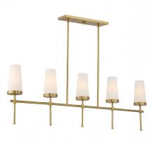 Savoy House 1-2803-5-322 - Haynes 5-Light Linear Chandelier in Warm Brass