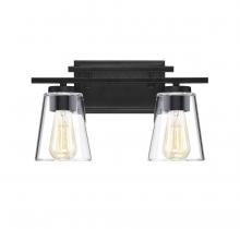 Savoy House 8-1020-2-BK - Calhoun 2-Light Bathroom Vanity Light in Black