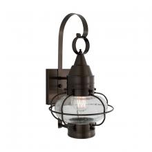 Norwell 1513-BR-SE - Classic Onion Outdoor Wall Light - Bronze with Seeded Glass