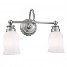 Norwell 8912-BN-HXO - Emily 2 Light Sconce - Brushed Nickel