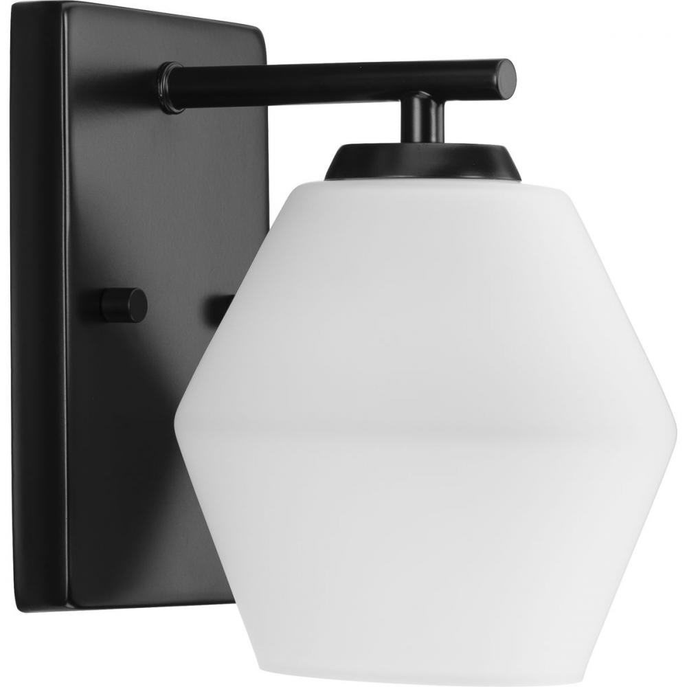 Copeland Collection One-Light Matte Black Mid-Century Modern Vanity Light