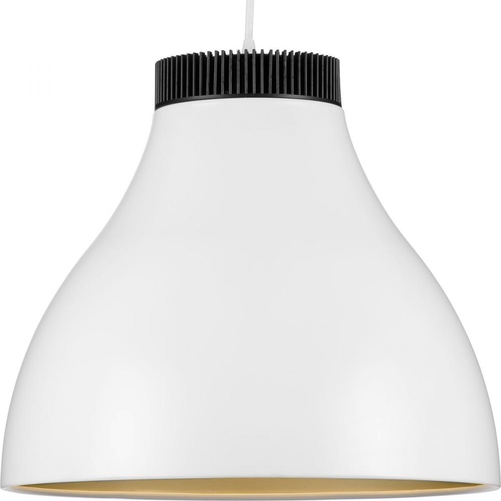 Radian LED Collection Modern Satin White Metal Pendant