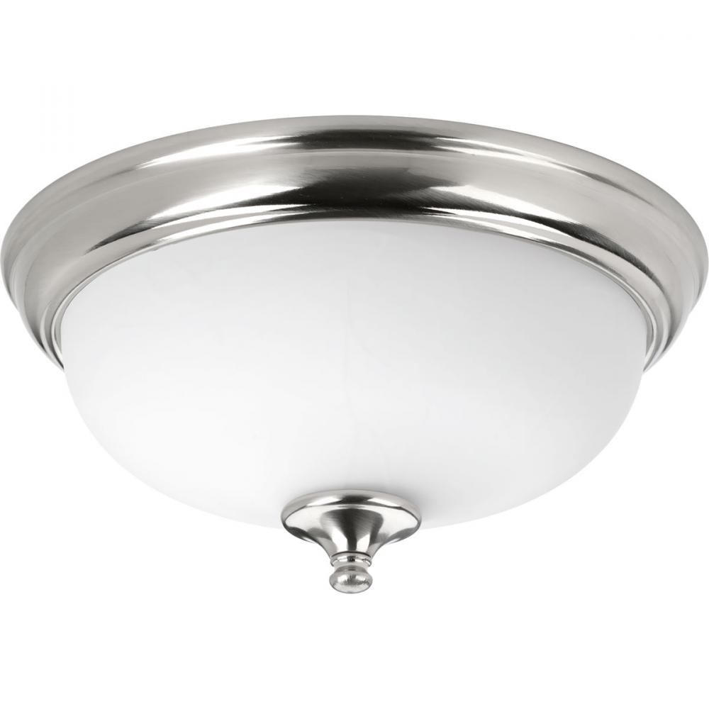 One-Light 13" LED Alabaster Glass Flush Mount