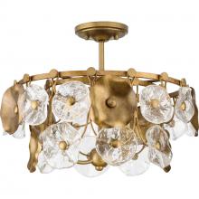 Progress P500442-204 - Loretta Collection Three-Light Gold Ombre Transitional Pendant